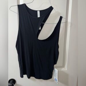 Lululemon Athletica Black Asymmetrical Shoulder Cut Out Yoga Tank Top